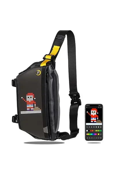 Ľadvinka s displejom pixel art Divoom Pixoo Sling Bag