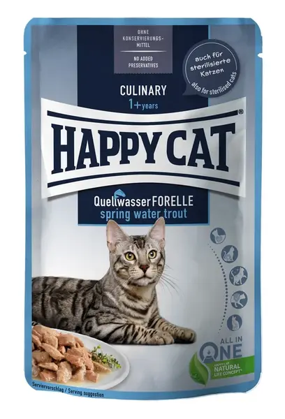Happy Cat Culinary Quellwasser Forelle kapsičky - Pstruh 6 x 85 g