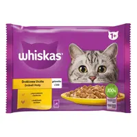 Whiskas výběr krmiva pro kočky v aspiku v kapsičkách - kuřecí, krůtí 4 x 85 g