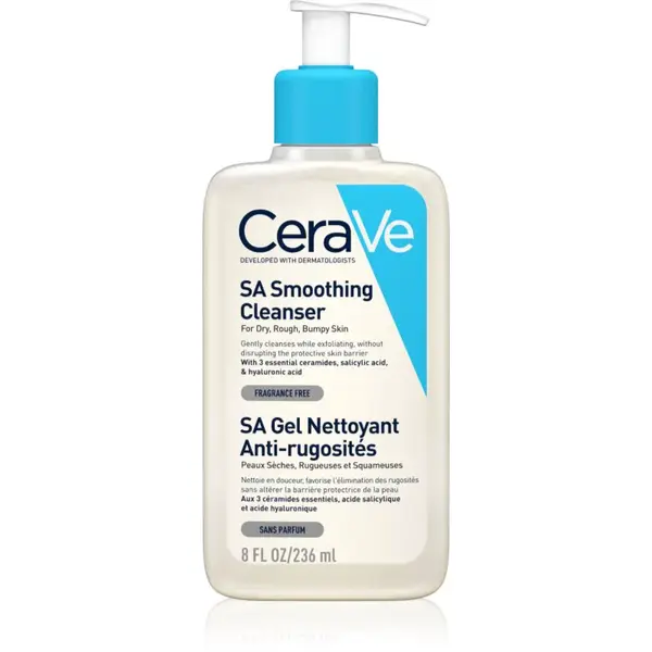 CeraVe Cleansers SA Smoothing Cleanser čistiaci a zjemňujúci gél pre suchú pleť 236 ml