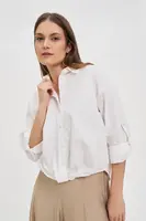 Marisse White Cotton Shirt