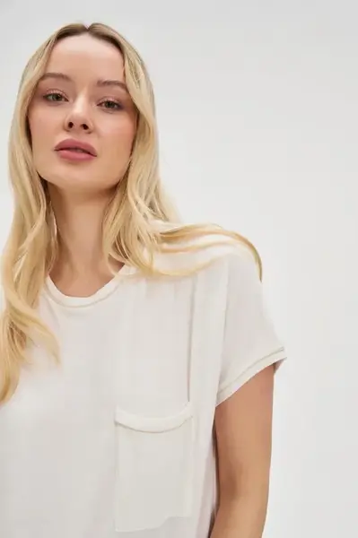 Marisse Women's T-Shirt L-Ts-4693 Off White