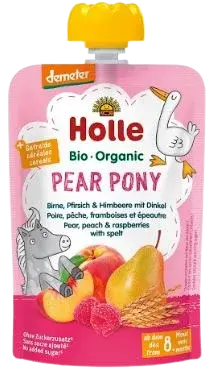 HOLLE Biológiu pyré - Blue bird - Hruška, jablko a borovnice s vločkami 100 g