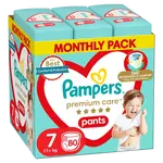 PAMPERS Plienkové Nohavičky Premium Care pants veľ. 7, 80 ks