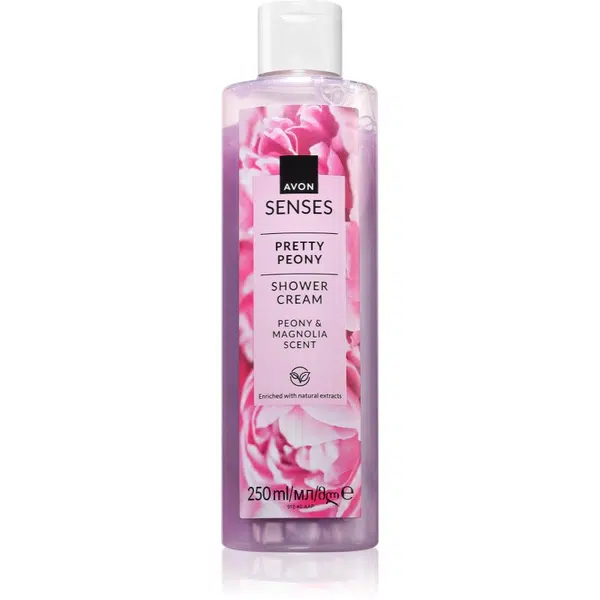 Avon Senses Pretty Peony & Magnolia jemný sprchový krém 250 ml