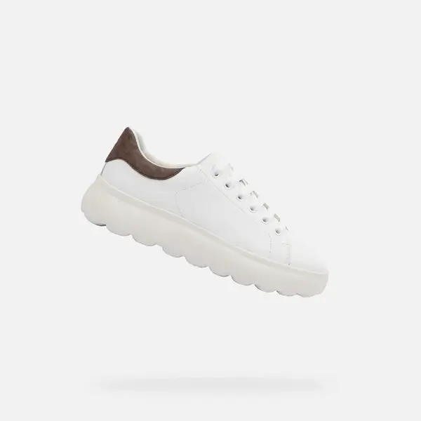 White women's sneakers Geox Spherica EC4.1 - Women's