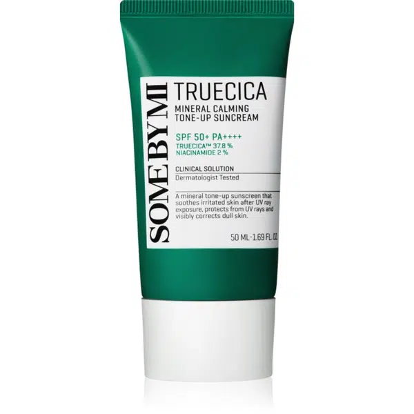 Some By Mi Truecica Mineral Calming Tone-up Suncream upokojujúci a ochranný krém SPF 50+ 50 ml
