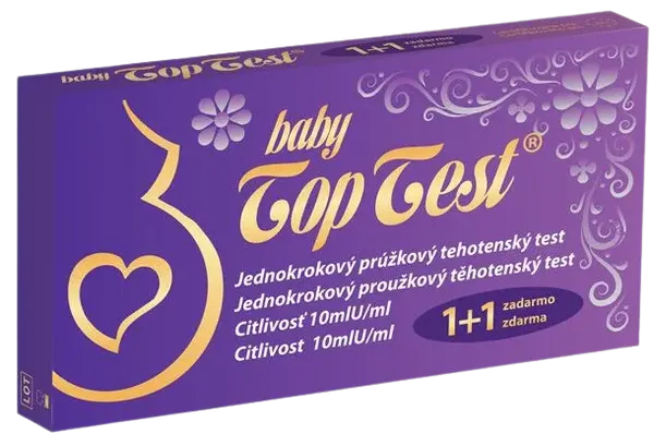 BABY TOP Test tehotenský - prúžok 2 ks