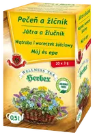 HERBEX Pečeň a žlčník bylinný čaj, 20 x 3 g