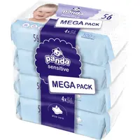 BELLA Baby Happy Panda vlhčené obrúsky pre deti 4x56 ks