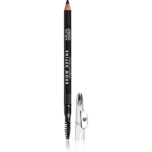 MUA Makeup Academy Brow Define dlhotrvajúca ceruzka na obočie s kefkou odtieň Dark Brown 1,2 g