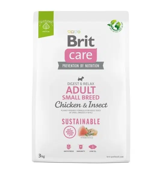 Brit Care Dog Sustainable Adult Small Breed Chicken & Insect 3 kg | Granule pre psov
