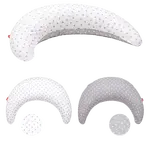 SCAMP Kojeniečný polštár v tvare polmesiaca/LittleHeartWhiteGray