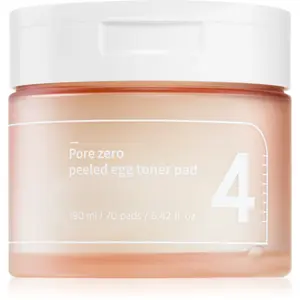 Numbuzin No. 4 Pore Zero Peeled Egg Toner Pad peelingové pleťové tampóny proti lesknutiu pleti a rozšíreným pórom 70 ks