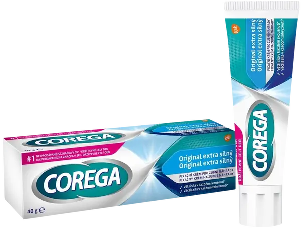 COREGA Original Extra silný fixačný krém na zubné náhrady 40 g