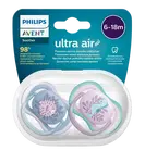 PHILIPS AVENT Cumlík Ultra air obrázok 6-18m dievča (more) 2 ks