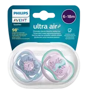 PHILIPS AVENT Cumlík Ultra air obrázok 6-18m dievča (more) 2 ks