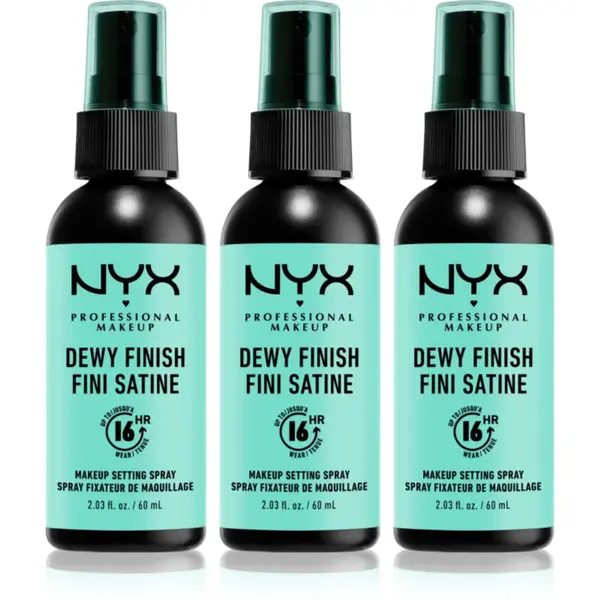 NYX Professional Makeup Makeup Setting Spray Dewy fixačný sprej 3x60 ml