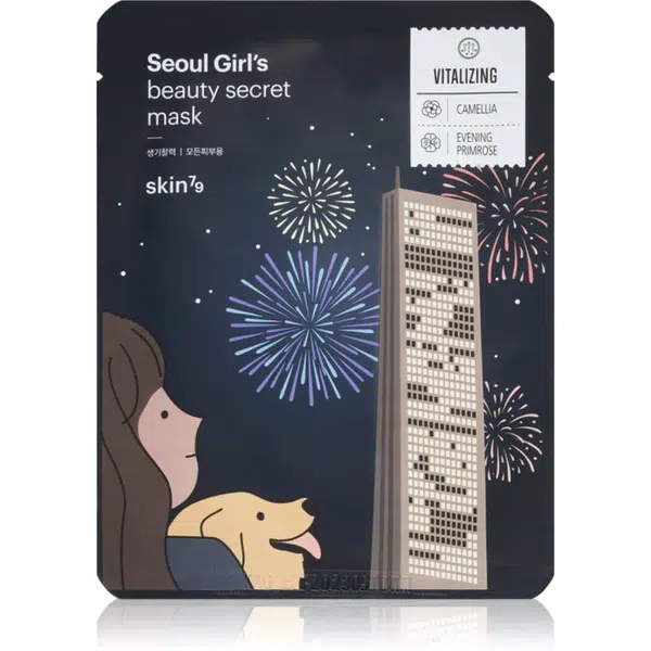 Skin79 Seoul Girl's Beauty Secret spevňujúca plátenková maska na kontúry tváre 20 g