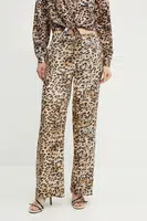 Kalhoty Guess ENORA dámské, béžová barva, široké, medium waist, W5GB16 WH5N2