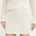 Bavlněná sukně Abercrombie & Fitch béžová barva, mini, pouzdrová, KI143-5075