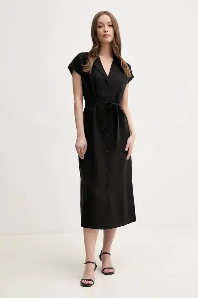 Šaty Mos Mosh černá barva, midi, 169630