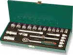 Gola sada 3/8", 6hranné hlavice, 25 kusů, 6-22 mm - JONNESWAY S04H3125S