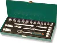 Gola sada 3/8", 6hranné hlavice, 25 kusů, 6-22 mm - JONNESWAY S04H3125S