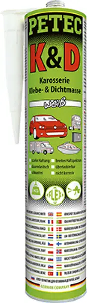Karosářské těsnění/lepidlo bílé, 310 ml - Petec