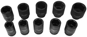 Genborx Nástrčné hlavice úderové 3/4", 24-46 mm, 10 ks - YM-8081