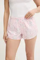 Bavlněné pyžamové šortky Hollister Co. dámské, růžová barva, bavlněné, KI346-5016