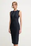 Šaty Herve Leger Julia tmavomodrá barva, midi, BWE8498975