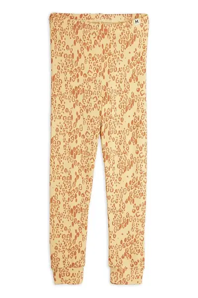 Dětské legíny Mini Rodini Mini leopard žlutá barva, 1100029513