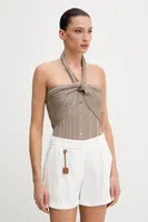 Top Marciano Guess GIA dámský, zelená barva, odkrytá záda, 5GGR16 5811Z