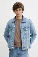 Džínová bunda Tommy Jeans modrá barva, přechodná, DM0DM21916