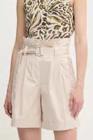 Kraťasy Marc Aurel dámské, béžová barva, high waist, 1862-2300-93419