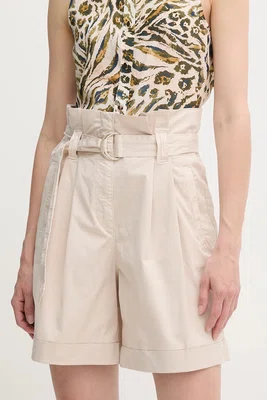 Kraťasy Marc Aurel dámské, béžová barva, high waist, 1862-2300-93419