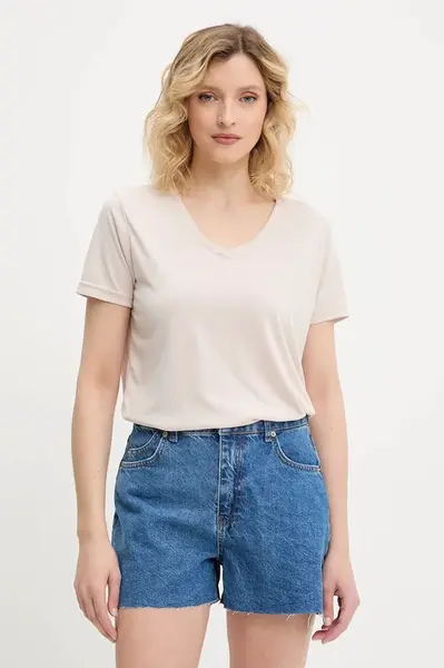 Tričko Answear.LAB dámské, béžová barva