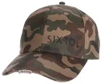 Kšiltovka s LED světlem 25 lm, nabíjecí USB, maskáč, univerzální velikost - SIXTOL B-CAP Barva: maskáč