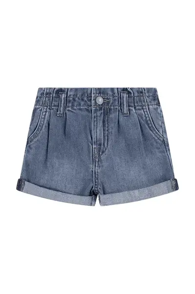 Dětské riflové kraťasy Levi's PLEAT PAPER BAG SHORT