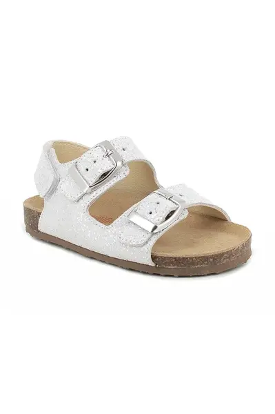 Dětské semišové sandály Primigi bílá barva, PUU 79417