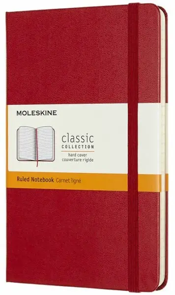 Zápisník MOLESKINE měkký linkovaný červený S