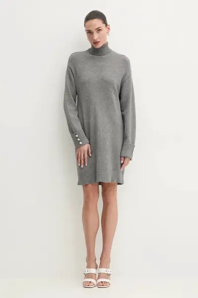 Šaty Morgan RMOUFI šedá barva, mini, RMOUFI