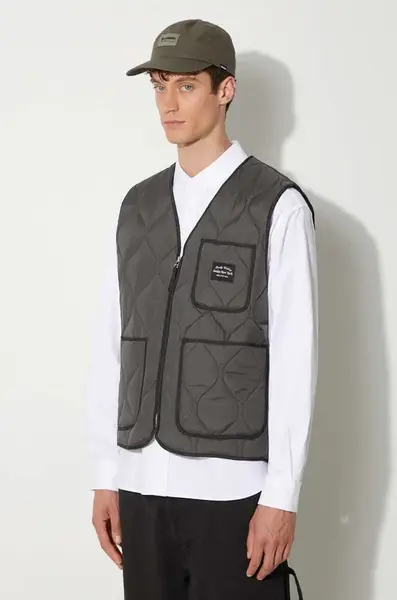 Vesta Awake NY Quilted Vest šedá barva, SP24-OT003