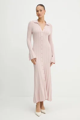 Šaty Pinko růžová barva, maxi, 104744 A2FR