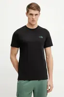 Bavlněné tričko The North Face Tailgrid Infill černá barva, s potiskem, NF0A8C4U9431
