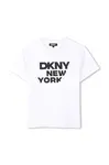 Dětské tričko Dkny bílá barva, s potiskem, D62299