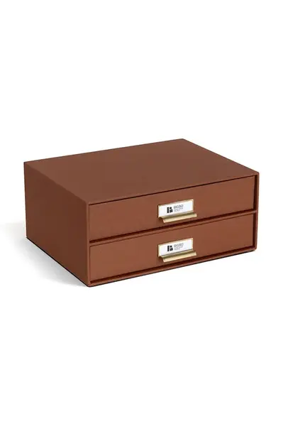 Organizér na psací stůl Bigso Box of Sweden hnědá barva