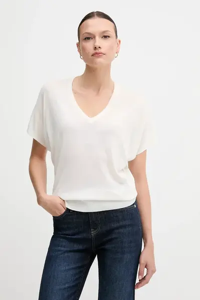 Tričko United Colors of Benetton dámské, bílá barva, 103VD402U