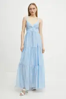 Šaty Ermanno Firenze modrá barva, maxi, 56TQ029ES3